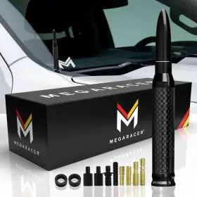 Ev-an-bullet-cb-c2-rd Mega Racer 50 Cal Bullet Antenna - Black Carbon Fiber 5.5 Inch