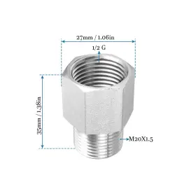 Metallixity 731618391494 35 X 27mm Fitting Adapter Male To Female Silver Tone #3