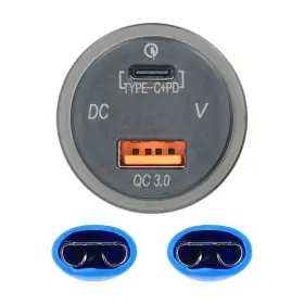 Ibr117 Metra Electronics Install Bay Type C Usb 3.0 4x Charge Voltmeter Flush Mount Retail Pack #2