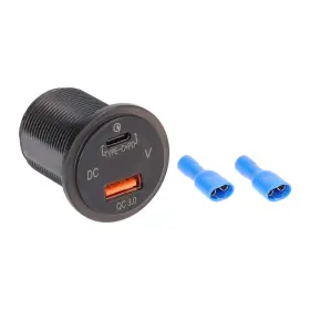 Ibr117 Metra Electronics Install Bay Type C Usb 3.0 4x Charge Voltmeter Flush Mount Retail Pack