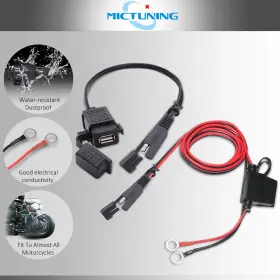 Mic-saetousb-039 Mictuning Sae To Usb Charger Adapter Motorcycle Waterproof For Cable Phone Gps Tablets Us Mic-saetousb-039 Mictuning Sae To Usb Charger Adapter Motorcycle Waterproof For Cable Phone Gps Tablets Us