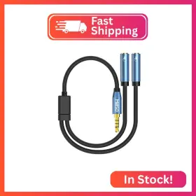 1mto2f-30 Millso Headset Splitter For 2 Trrs Headphones Or Mics - 3.5mm Jack Adapter