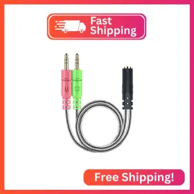 1t2-20 Millso Headphone Splitter For Computer Ctia 3.5mm Trrs Female To Dual Trs Male M