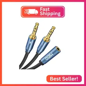 2mto1f-30 Millso Headset Splitter Ctia 3.5mm 2 Male To 1 Female Headphone Adapter With Se