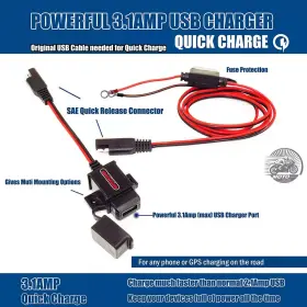 0609a Motopower Waterproof Motorcycle Usb Charger Phone Tablet Gps Camera Etc. Easy Installation #2 0609a Motopower Waterproof Motorcycle Usb Charger Phone Tablet Gps Camera Etc. Easy Installation #2