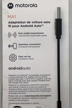 G01us032232062366 Motorola Wireless Car Adapter For Android Auto #2