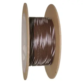 Nwr-19-100 Namz Brown/white Stripe 100ft Spool Of Primary Wire