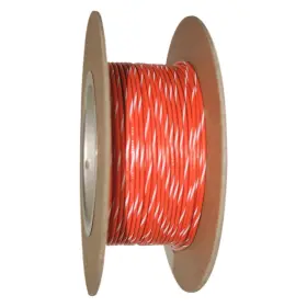 Nwr-39-100 Namz Orange/white Stripe 100ft Spool Of Primary Wire