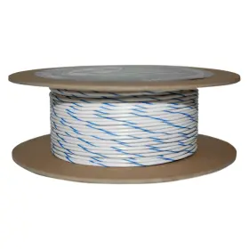 Nwr-96-100 Namz White/blue Stripe 100ft Spool Of Primary Wire