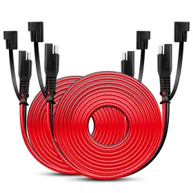 50037r-b Nilight 2pcs 12ft Sae To Extension Cable Dc
