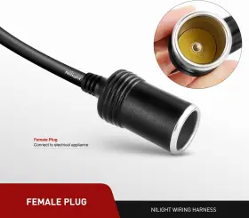 Ni-wa-01c Nilight Cigarette Lighter Extension Cord Cable Heavy Duty 14ft 12v/24v Car #3