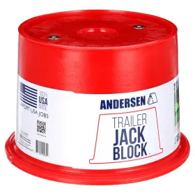 3608 No Trailer Jack Block With Magnets Red 1 Per Pack Plastic