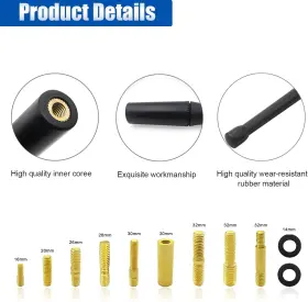 Ntrf1x Ntnev 13 Inch Antenna Compatible With Wrangler Jk/jl Chevy Silverado And Gmc Balck #3
