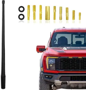 Ntrf1x Ntnev 13 Inch Antenna Compatible With Wrangler Jk/jl Chevy Silverado And Gmc Balck