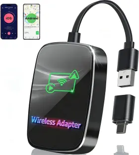 X004j92f7f Omeyo Wireless Carplay And Android Auto Adapter 2-in-1 Plug Play Upgrade