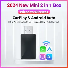 Onestop-stores 445018994997 Wireless Carplay Adapter Android Auto Smart Dongle 2in1 For Volvo Benz #2