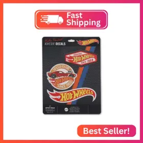 90211140 Open Road Brands Hot Wheels Speed Club Adhesive Vinyl Decals - Fun Set Of Stickers For