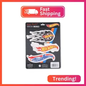 90216573 Open Road Brands Hot Wheels Flame Adhesive Vinyl Decals - Fun Set Of Stickers For Car