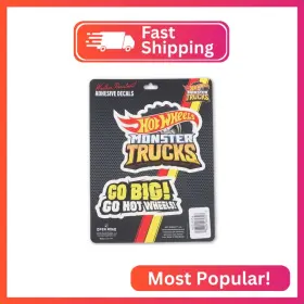 90216574 Open Road Brands Hot Wheels Monster Truck Adhesive Vinyl Decals - Fun Set Of Stickers