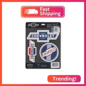 90217161 Open Road Brands Chevrolet Bowtie Logo Adhesive Vinyl Decals - Vintage Set Of Stickers