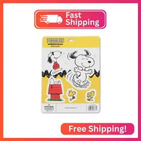 90218422 Open Road Brands Peanuts Snoopy Adhesive Vinyl Decals - Fun Set Of Stickers For Car Windo