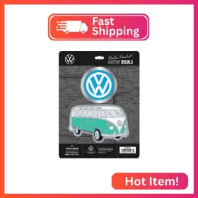 90227032 Open Road Brands Volkswagen Logo Adhesive Vinyl Decals - Fun Set Of Stickers For Car