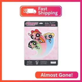 90231171 Open Road Brands Powerpuff Girls Flying Adhesive Vinyl Decal - Fun Sticker For Ca
