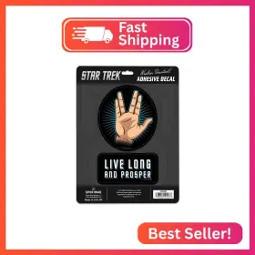 90234691 Open Road Brands Star Trek Live Long And Prosper Adhesive Vinyl Decals - Set Of Iconic