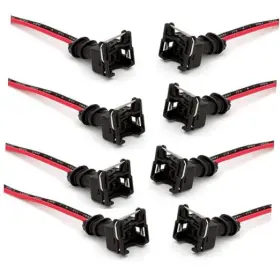 Opumpn3 Opuweiy Fuel Injector Connector Socket With Extended Pigtail 8 Pcs Black