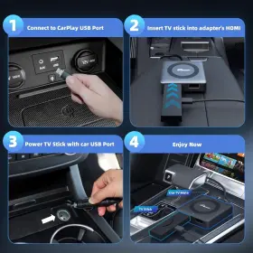 Ca361-c2 Ottocast Car Tv Mate Hdmi Multimedia Adapter For Cars With Oem Wired Carplay New #3