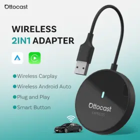 Cp92-t04 Ottocast Cp92-t04- 2 In 1 Android Auto Wireless Adapter Carplay Plug Play Radio Us