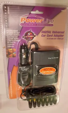 0900-21 Power Line Accessory Cigarette Lighter Outlet Universal Car Cord Adapter