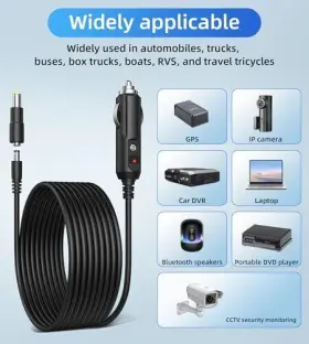 Prodc55217909 Proimb Dc 5.5 X 2.1mm 7.9 5.5mm Car Charger Power Supply Cord 12v -24v 6.56 Ft #3