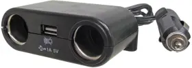 Pl12v2us Pyle 1 To 2 12v Dual Cigarette Socket And Usb Port Black Ships From Usa Seller