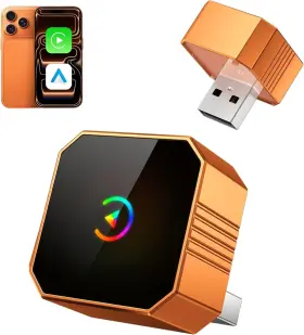 Cxz-536 Qjg Wireless Carplay Adapter 2in1 Mini Fast Stable Connection Plug And Play