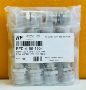 Rfd-4195-1954 Rfi Rf Industries Pack Of 10 6 Ghz 4.1/9.5 Bulkhead Adapters. New Rfd-4195-1954 Rfi Rf Industries Pack Of 10 6 Ghz 4.1/9.5 Bulkhead Adapters. New