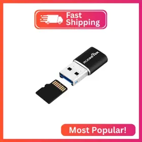 Rocketek Rt-tfu3r-b Aluminum Usb 3.0 Portable Memory Card Reader Adapter For Micro Sd Card/
