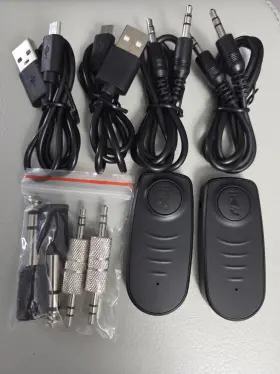 Rockville 810095680885 Bt-link Pair Of Aux To Bluetooth Adapters Link 2 Speakers Together
