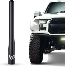 F250 Ronin Factory 758381841292 Truck Antenna For Ford F150 4 Inch Solid Tufflock Black