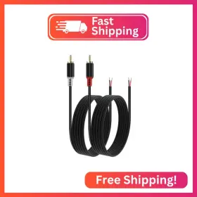 Rca-x5 Rulgoi Rca To Speaker Wire Adapter 2 Bare Cables Plug - 16.4ft 20 Rca-x5 Rulgoi Rca To Speaker Wire Adapter 2 Bare Cables Plug - 16.4ft 20