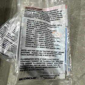 Scosche 033991134201 6 Pack Microdelco Antenna Adapter Kit Factory Wiring Harness Model Mdakb #3