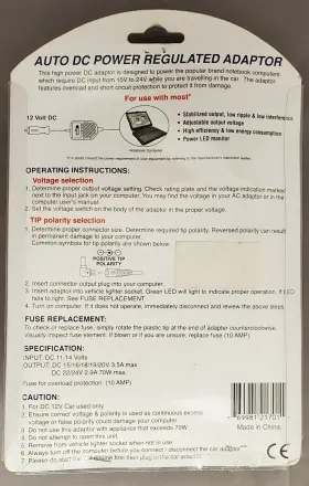 Ss217 Seven Star Laptop Notebook Car Dc Power Adapter Variable Voltage Plug #2
