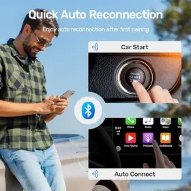 Shenzhen Boyi Electronics Co. Ltd. 786820389333 Android Auto Wireless Adapter For Cars With Built-in Wired Black #2