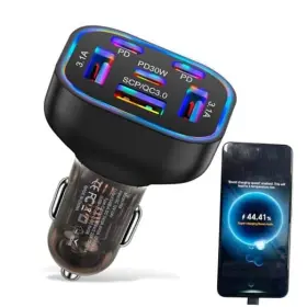 Shenzhen Guangshenye Electronic Technology Co.ltd 762736094684 6 In 1 Multi Port Usb C Car Charger Adapter Pd 30w Ports Super Fast Charging
