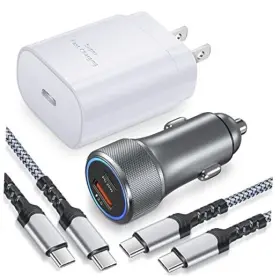Shenzhen Hao Nuo Tian Electronics Co. Ltd 610452872027 Super Fast Car Charger Type C 25w Usb Block Dual Port 6.6ft White