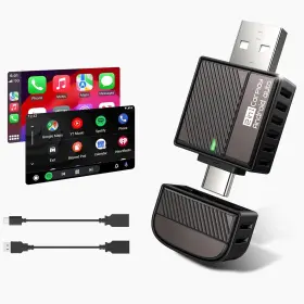 Shenzhen Yiteng Technology Co. Ltd. 727984896725 4-in-1 Wireless Carplay Adapter For Streaming Netflix/youtube/tiktok/tf Black