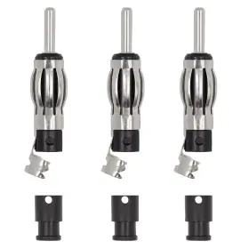 Shukefer Sad001 3pcs Universal Din Plug Adapter Car Male Black And Silver