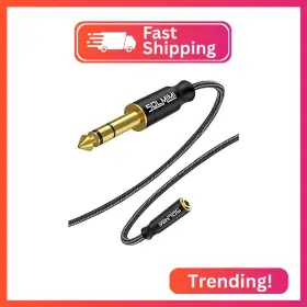 Solmimi Smtf635-150b Headphone Adapter 3.5 To 1/4 1.5 Meters Nylon Braid 3.5mm Adapte