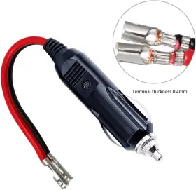 5824074809 Sparking 12v 12volt Fused Replacement Cigarette Lighter Male Plug With Leads - 15amp #2