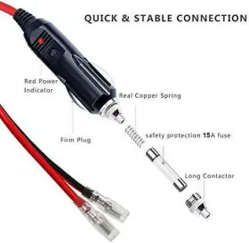 Sp-76-1p Sparking 1pack 12volt Replacement Cigarette Lighter Male Plug With Leads - Car Adapter #2